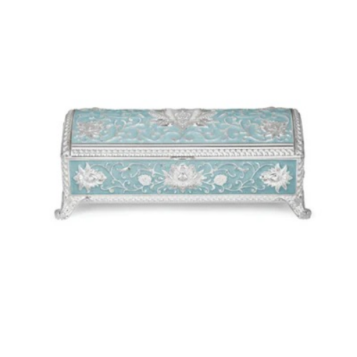 BLUE LOTUS VINTAGE WEDDING JEWELLERY BOX