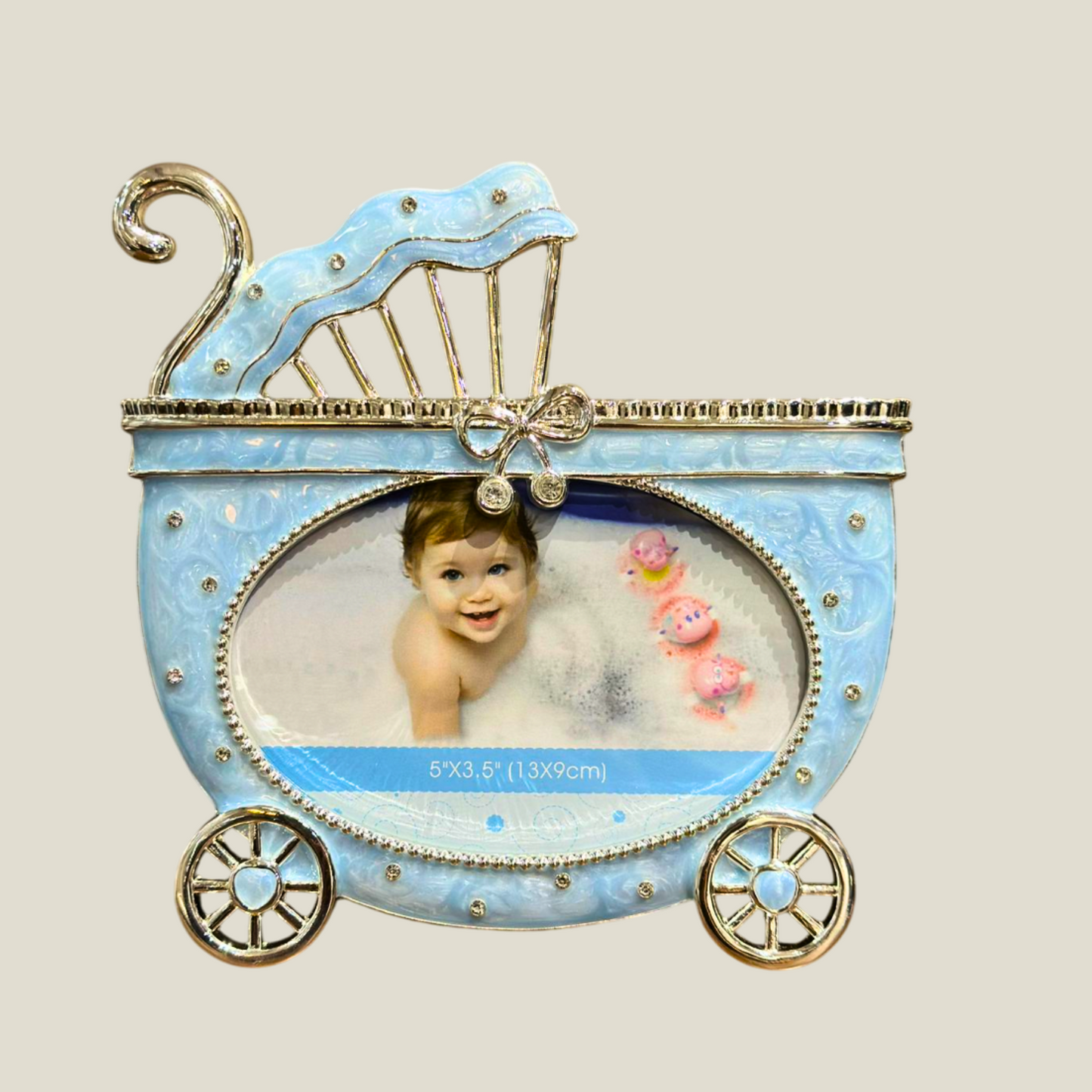 Baby Carriage Photoframe - Blue