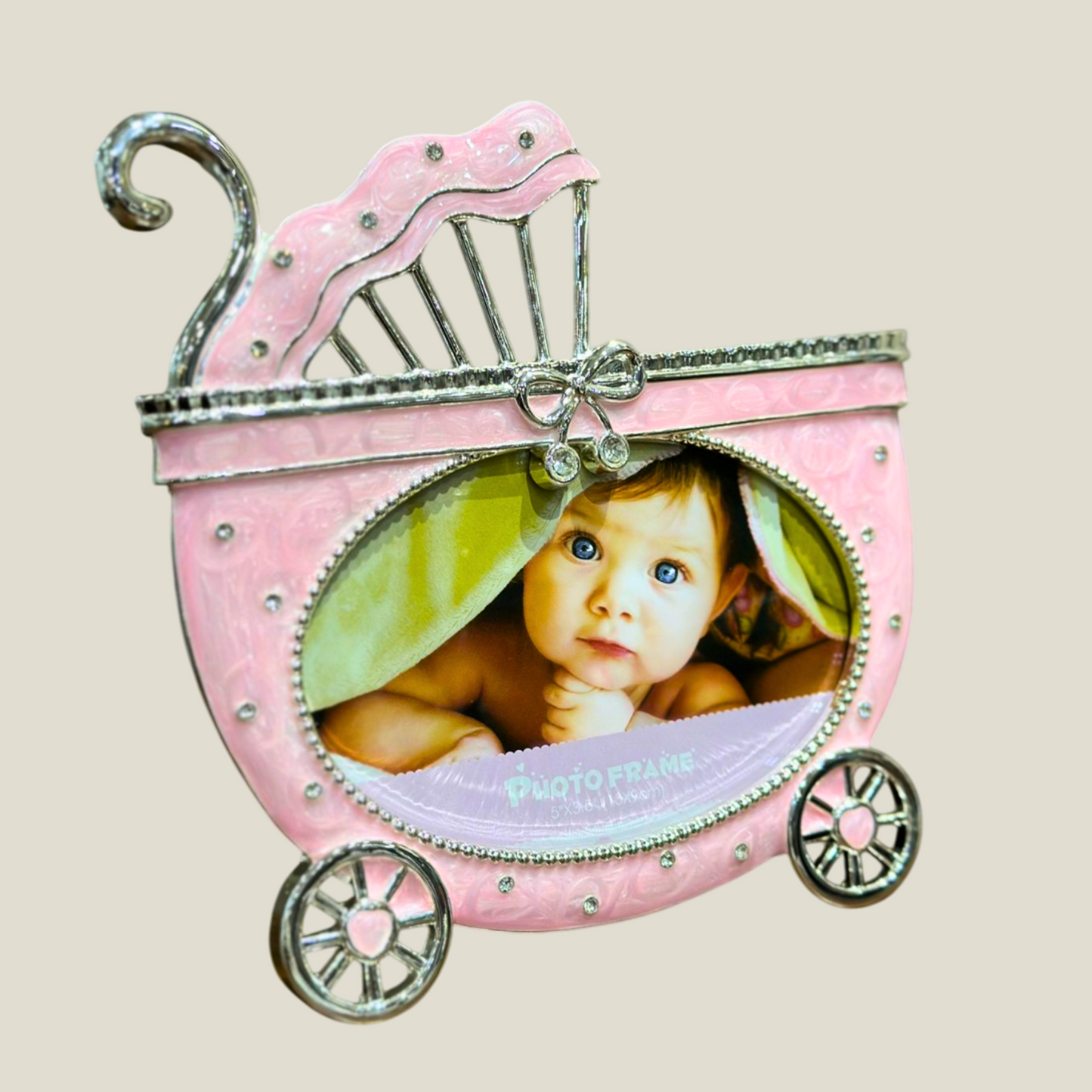 Baby Carriage Photoframe - Pink