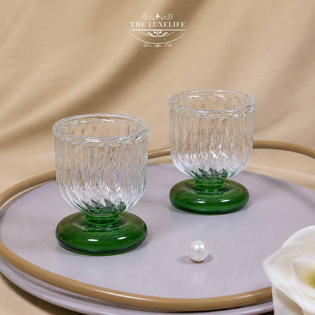 Emerald Ripple Cups