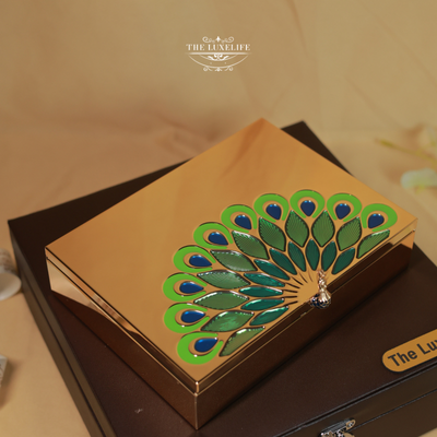 Peacock Dry Fruit Box – A Regal Touch of Elegance