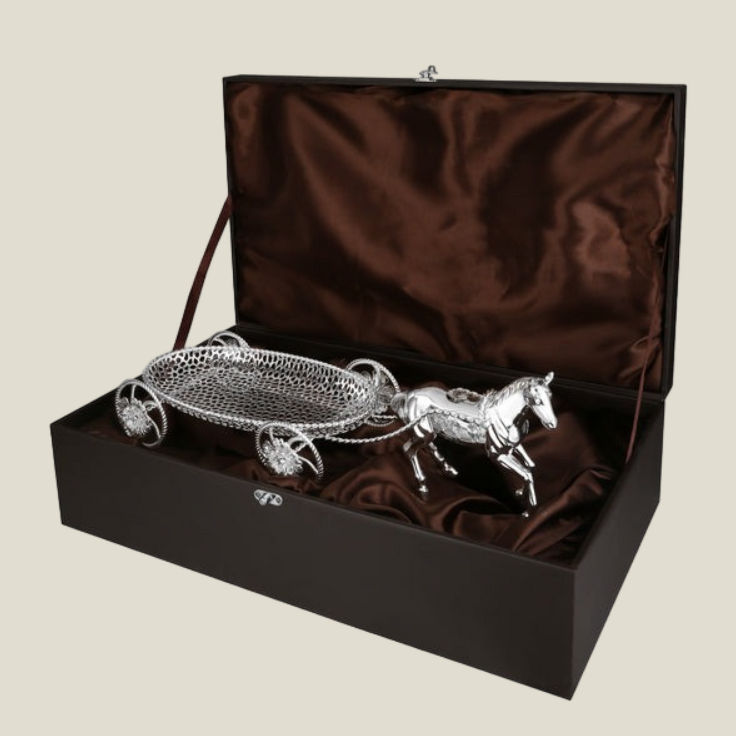 Rolling Serving Horse Silver