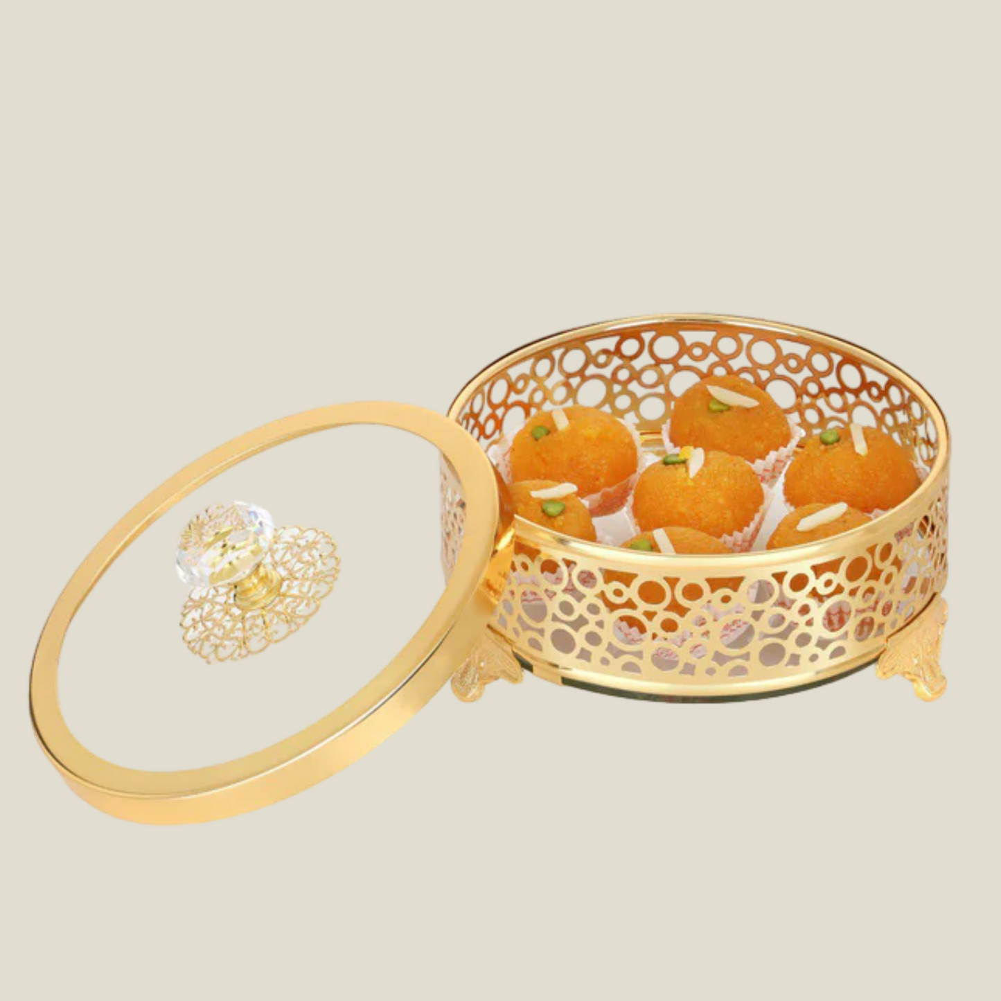 Round Meethai Box with Lid