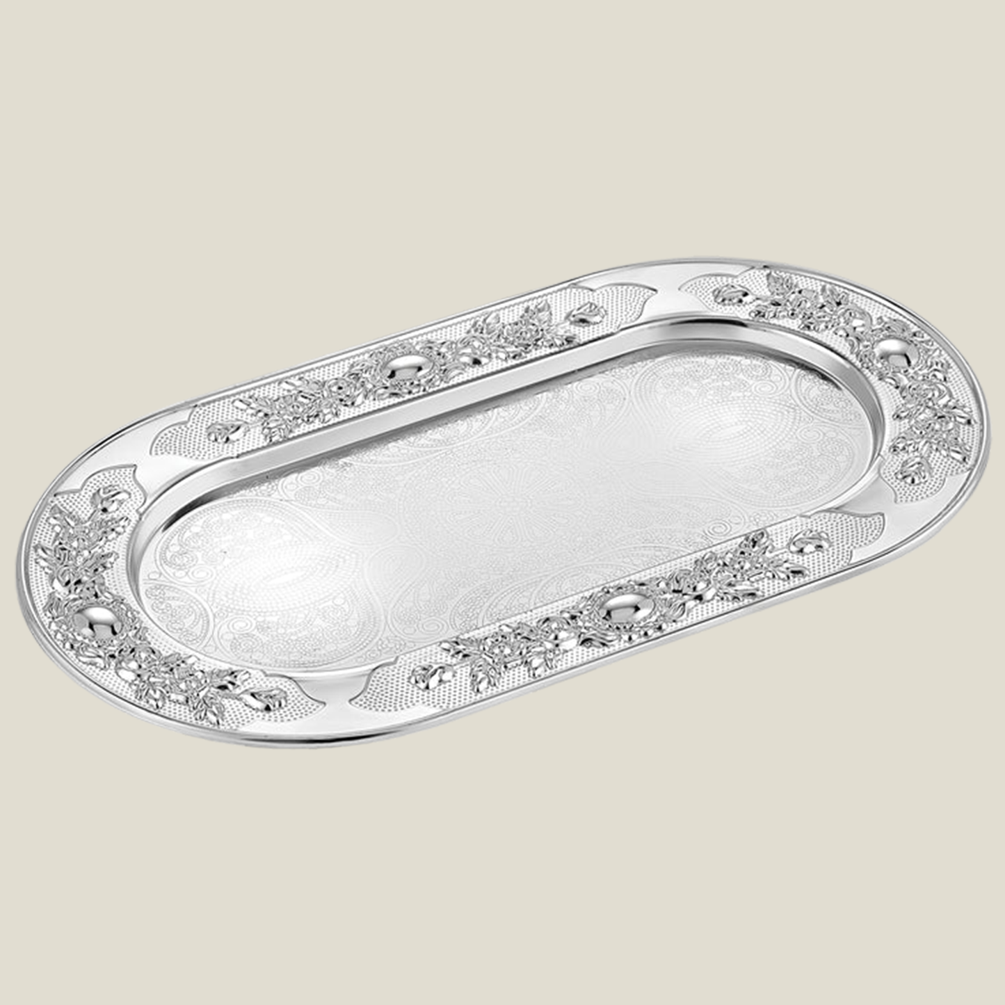 Flower Oval Designer Tray