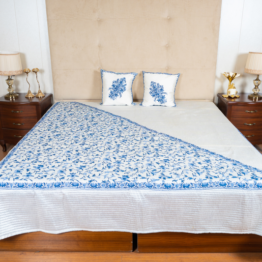 The LuxeLife Kashmiri Embroidered Bedcover