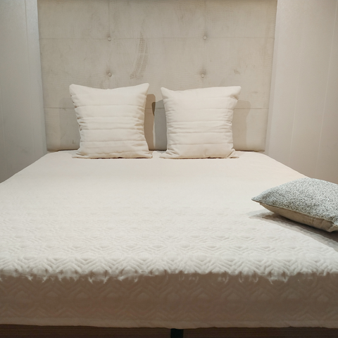The LuxeLife Khadi Beige Solid Bedcover