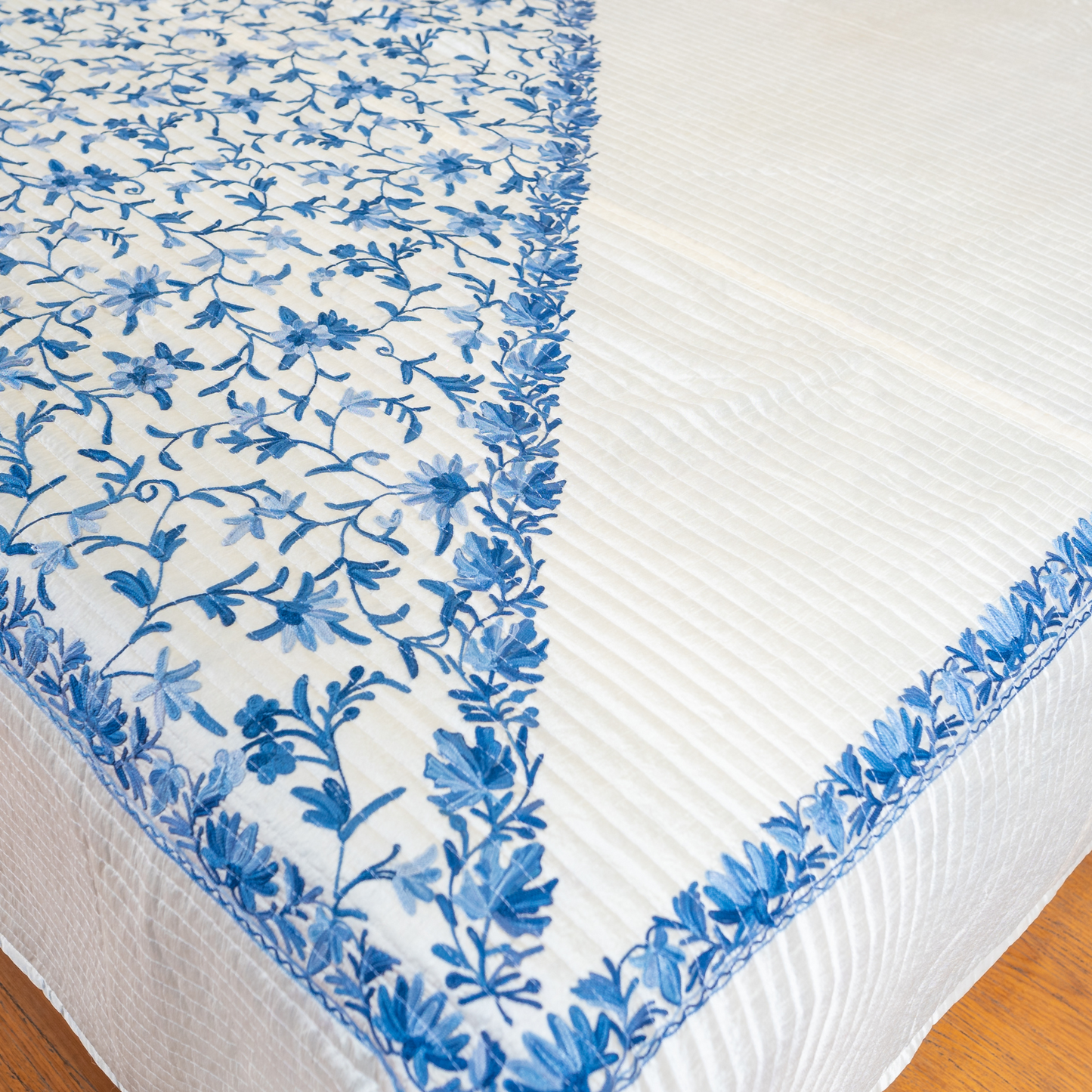 The LuxeLife Kashmiri Embroidered Bedcover