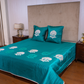 The LuxeLife Green Silk Bedcover