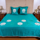 The LuxeLife Green Silk Bedcover