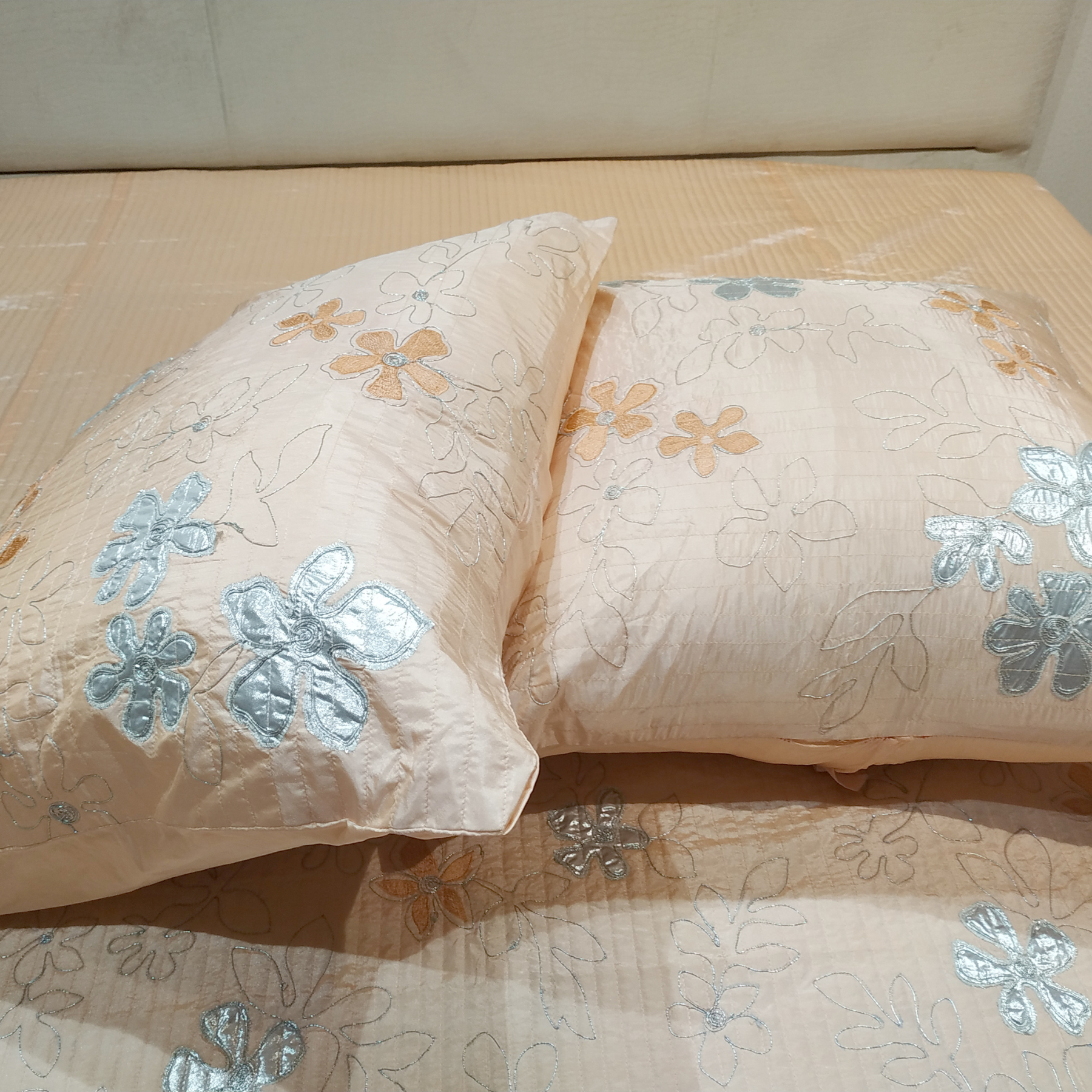The LuxeLife Peach Bedcover
