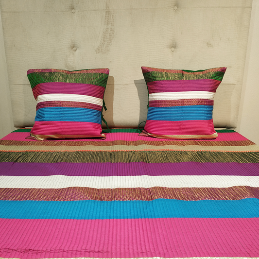 The LuxeLife Multicolor Bedcover
