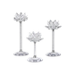 SET OF 3 CRYSTAL FLOWER CANDLE HOLDER