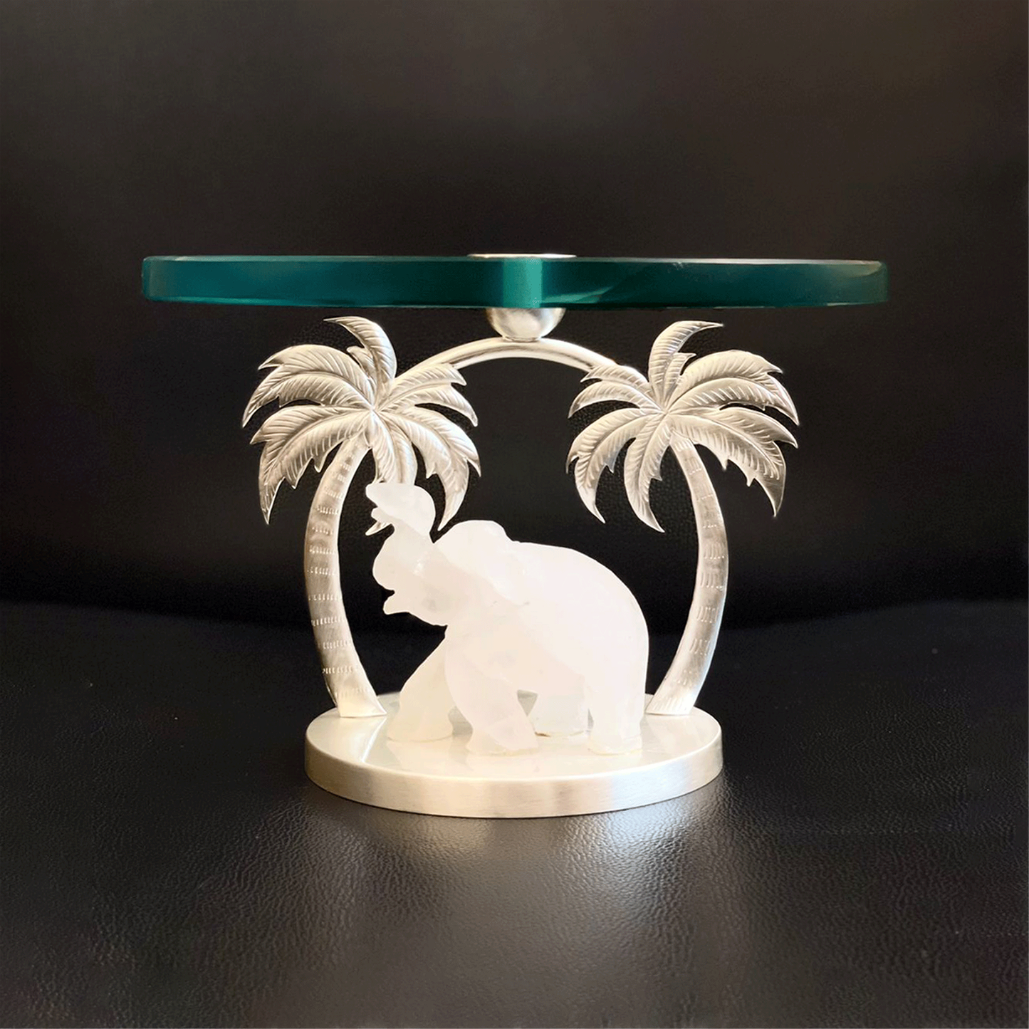 Elephant Palm Tree Decorative Platter