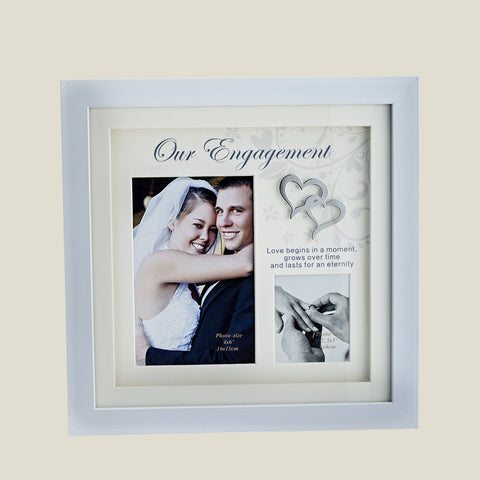 Our Engagement Photoframe- White