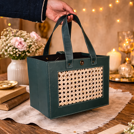 Emerald Cane Luxe Carry Tote