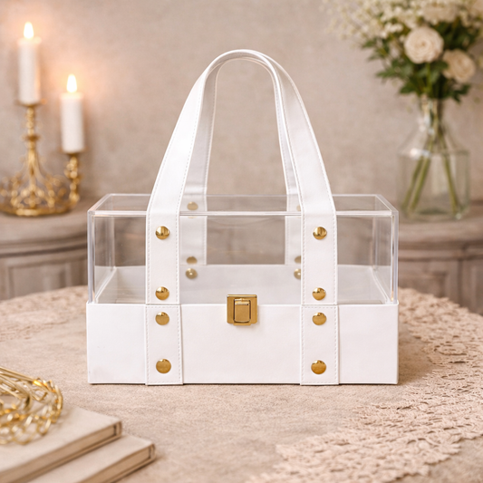 Ivory Crystal Luxe Carry Hamper