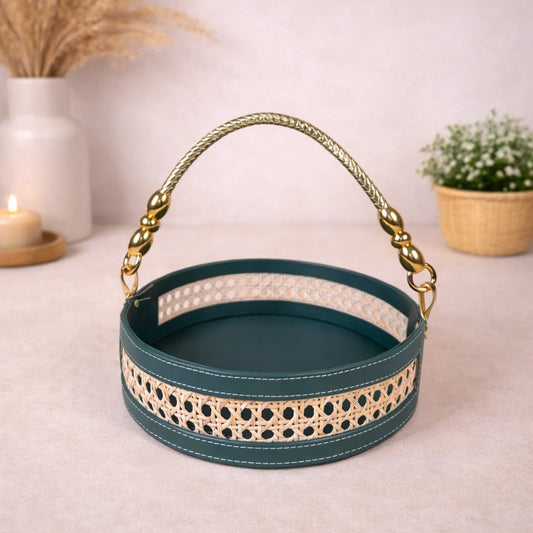 Emerald Cane Luxe Carry Tray