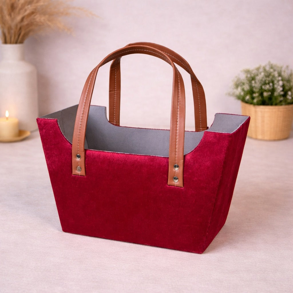 Ruby Royale Velvet Gift Basket