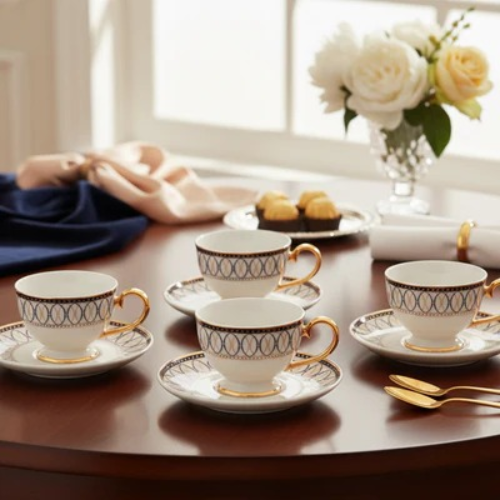 ROYAL VICTIORION PORCELAIN (6 CUP AND 6 SAUSER )