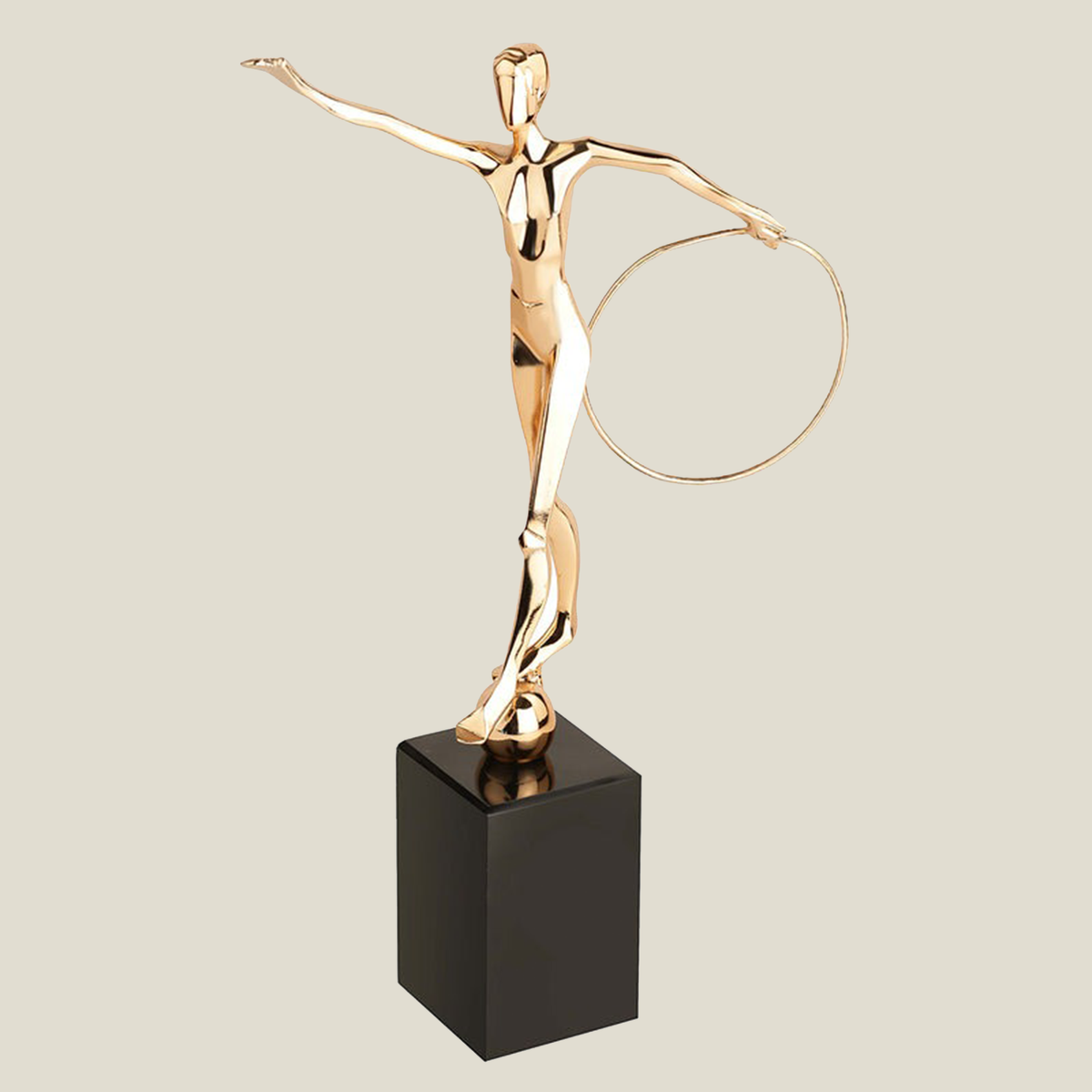 Figurine (Rhythmic Gymnastics Hoops) - Gold