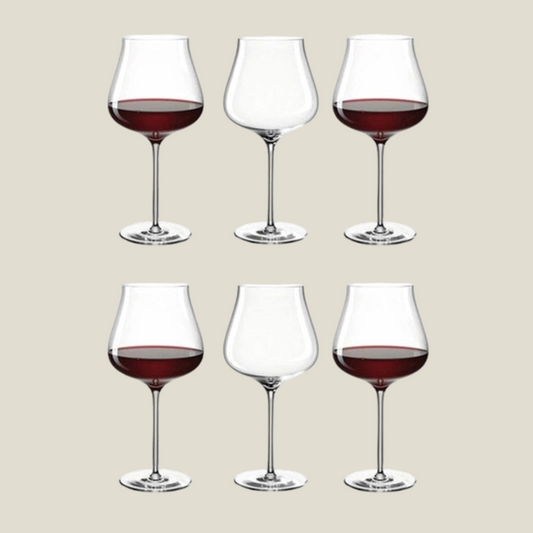 Brunelli Burgundy Glasses 770ml, Set of 6