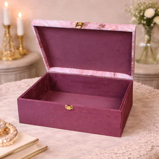 Plum Marble Luxe Keepsake Box
