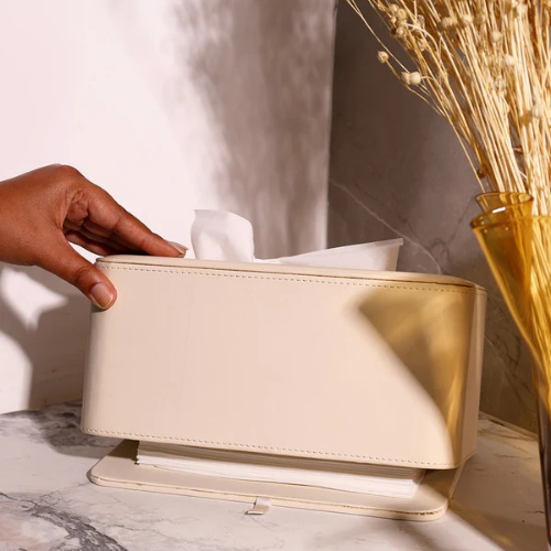 CABIN HIGH TISSUE BOX HOLDER - IVORY