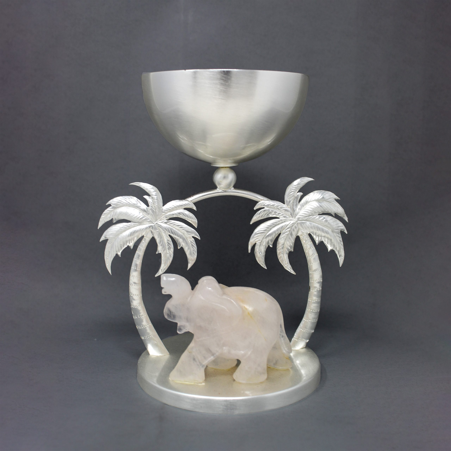 Elephant And Palm Tree Nut Bowl