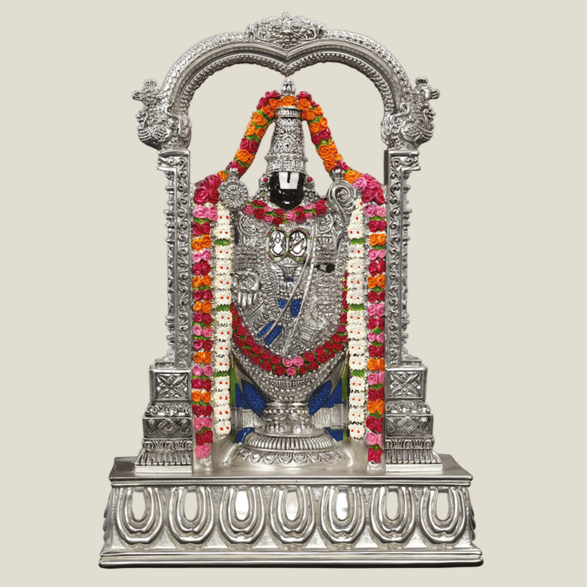 Tirupati Balaji Silver - (h-21 cm)