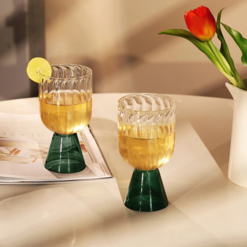 Ellio Drinking Glasses, Set of 2 - Teal