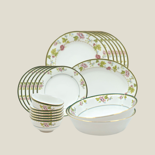 Glorious Blooms-21 Pcs Dinner Set