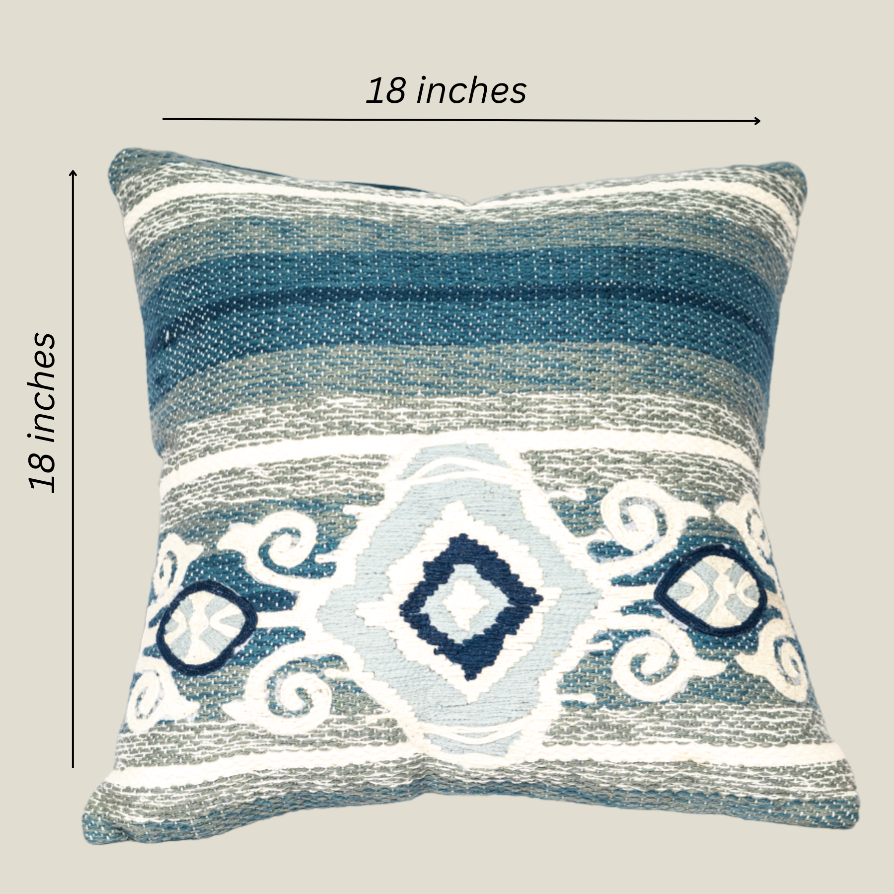 The Luxelife Blue & White Handwoven Cushion Covers