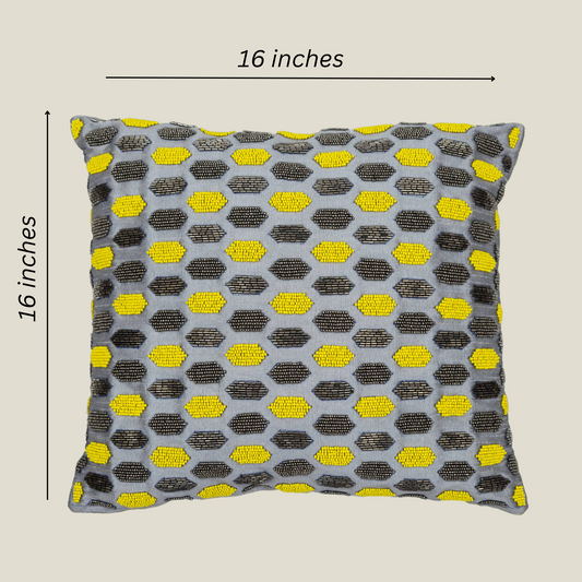 The Luxelife Handcrafted Grey Cushion Cover