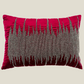 The Luxelife Handcrafted Maroon Velvet Cushion Cover (Beaded Embroidery)