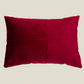 The Luxelife Handcrafted Maroon Velvet Cushion Cover (Beaded Embroidery)