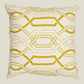 The Luxelife Handcrafted Yellow Cushion Cover (Embroidered)