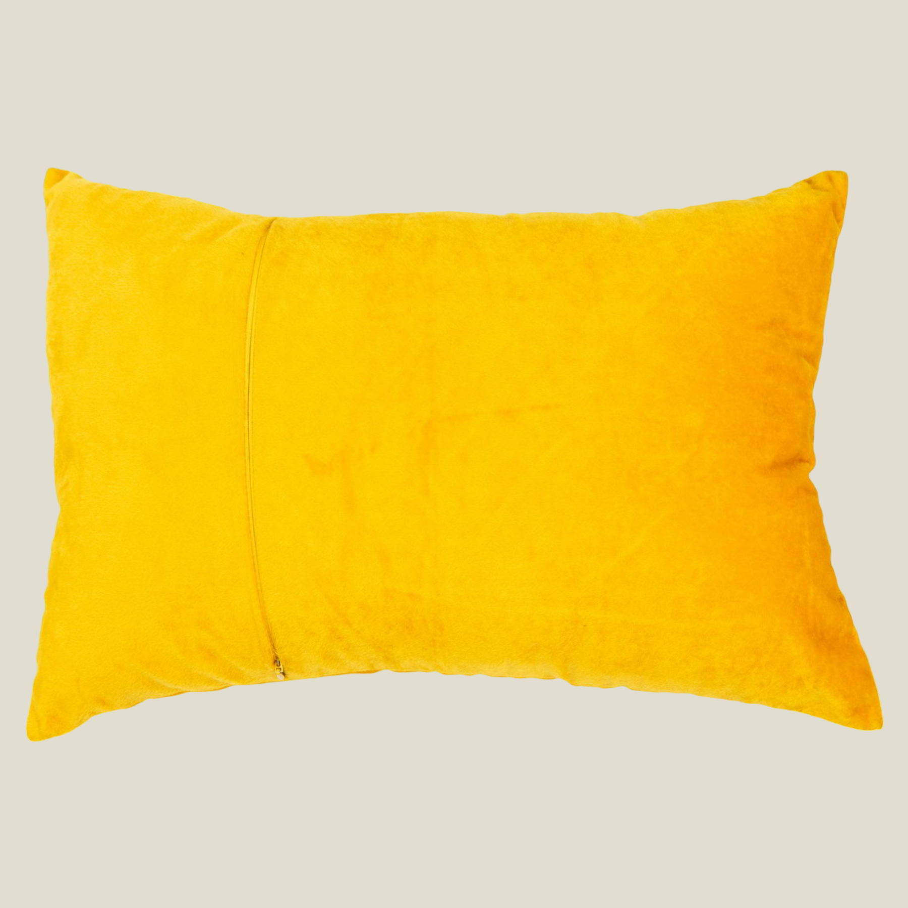 The Luxelife Handcrafted Yellow Velvet Cushion Cover (Floral Embroidery)