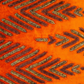 The Luxelife Handcrafted Orange Velvet Cushion Cover (Zigzag Embroidery)