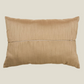 The Luxelife Dark Beige Dupion Floral Embroidered Cushion Cover