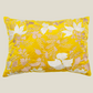 The Luxelife Yellow Velvet Floral Fully Embroidered Cushion Cover