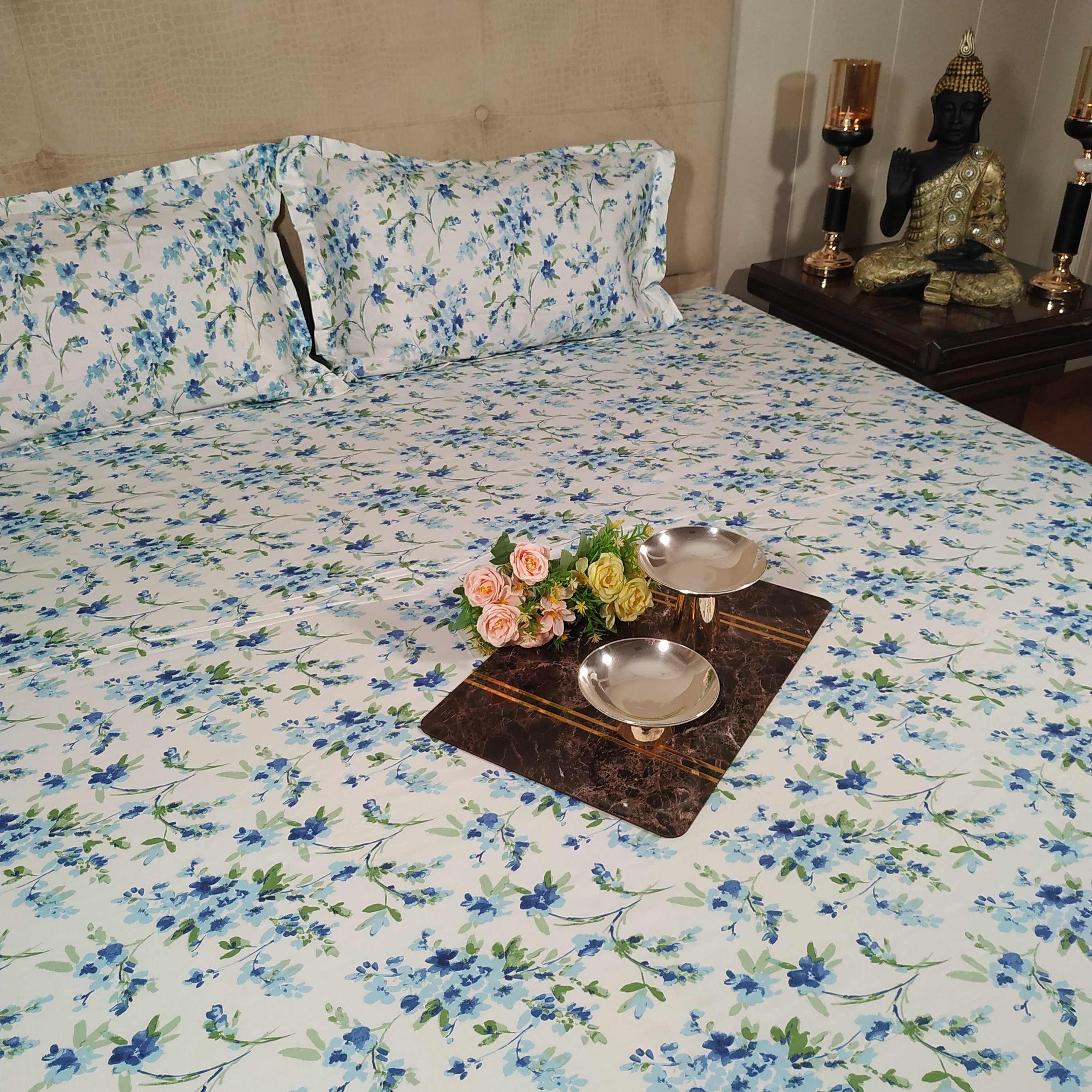 THE LUXELIFE COTTON PRINTED BEDSHEETS