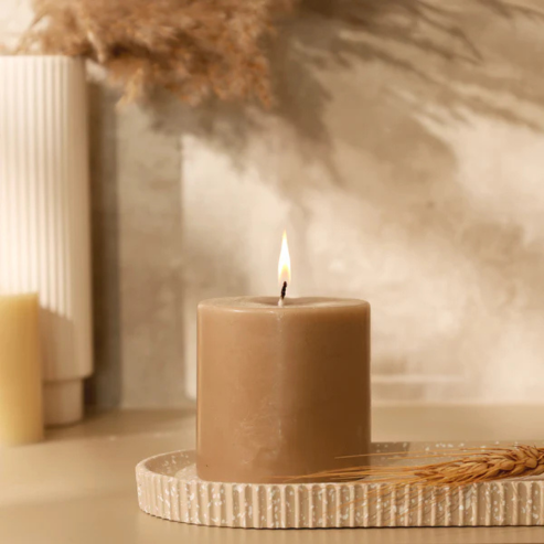 Column Candle Small - Taupe