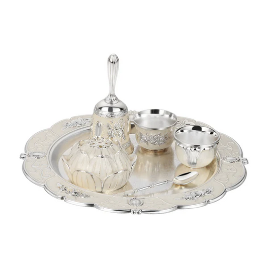 Pastel Puja Thali (White)