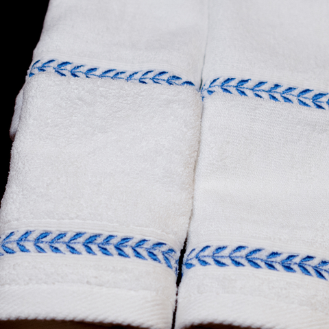 The Luxelife White Embroidered Face Towel