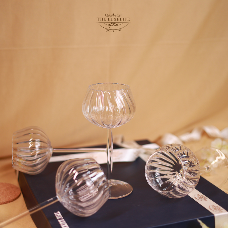 The LuxeLife Crystal Tulip Glass Set