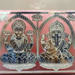Laxmi Ganesh Silver Frame on Marble