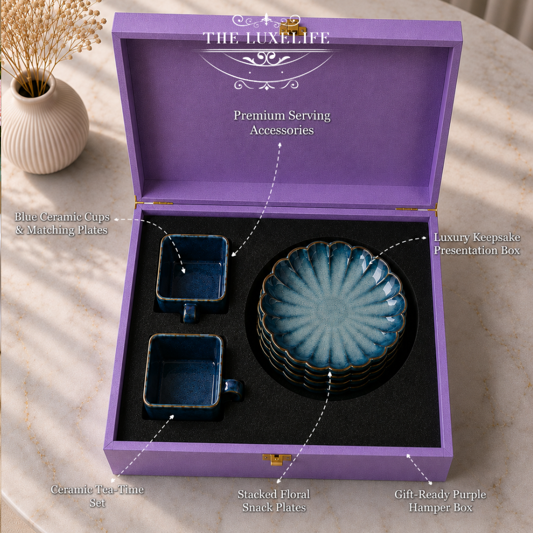 Azure Serenity Tea Set