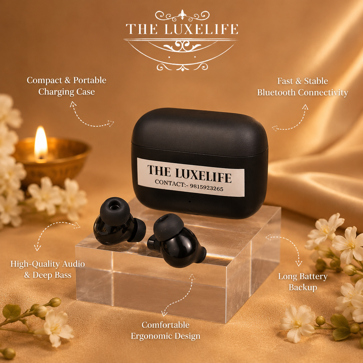 TWS Bluetooth Earbuds with Charging Case – Premium Corporate Gift
