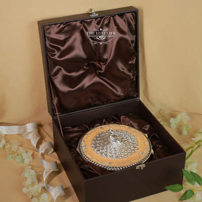 Royal Round Silver-Plated Dry Fruit Box