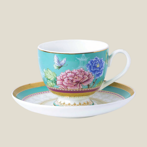 Flower Cup Saucer ( Set Of 2)